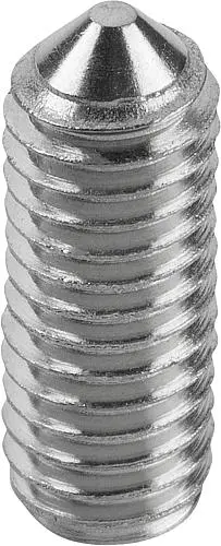 Produktfoto 1 von GEWINDESTIFT M.INNENSECHSKANT + SPITZE DIN EN ISO4027 M08X45, EDELSTAHL A2 70, BLANK