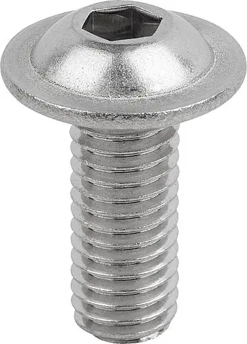 SCHRAUBE HALBRUNDKOPF DIN EN ISO7380-2 FORM:B M. INNENSECHSKANT U. BUND M04X8, EDELSTAHL A2 70 BLANK
