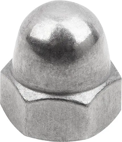 HUTMUTTER DIN1587 HOHE FORM, M20, SW=30, STAHL 6 BLANK
