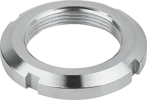 NUTMUTTER DIN981 M50X1,5, D2=70, H=11, STAHL VERZINKT