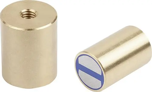 Produktfoto 1 von MAGNET STABGREIFER, RUND, D=8, D1=M03, FORM:B, NDFEB, KOMP:MESSING