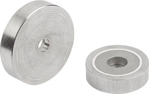 Produktfoto 1 von MAGNET FLACHGREIFER H=8 SMCO, RUND, KOMP:EDELSTAHL, D1=5,5, D=40 ±0,2