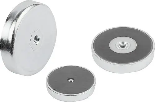 Produktfoto 1 von MAGNET FLACHGREIFER H=7 HARTFERRIT, RUND, KOMP:STAHL, D1=M04, D=32 ±0,2