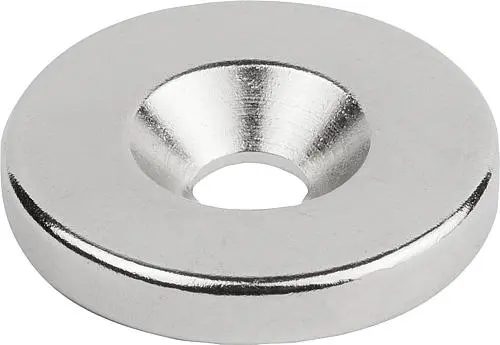 Produktfoto 1 von ROHMAGNET RINGMAGNET, FORM:A, NDFEB VERNICKELT, D1=4,5 ±0,1, D=18 ±0,1