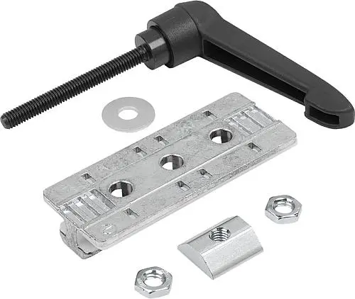 Produktfoto 1 von PROFILGLEITER MIT KLEMMHEBEL, FORM:S STANDARD, ZINK, KOMP:POM