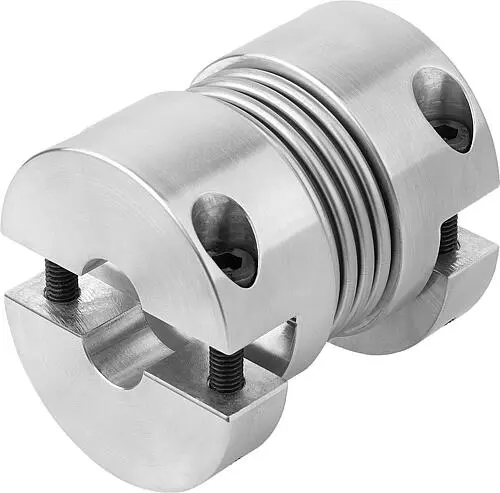 METALLBALGKUPPLUNG MIT ABNEHMB. KLEMMNABEN GR.30, D1=14, D2=14, L=69, ALUMINIUM, KOMP:EDELSTAHL, D4=56