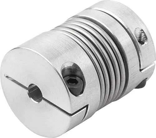 Produktfoto 1 von METALLBALGKUPPLUNG MIT RADIALER KLEMMNABE GR.5, D1=3, D2=3, L=25, ALUMINIUM, KOMP:EDELSTAHL, D4=15,5