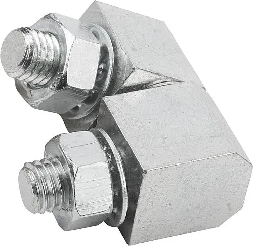 Produktfoto 1 von SCHARNIER ECKIG MIT BEFESTIGUNGSMUTTER, FORM:B, EDELSTAHL 1.4305, B=25,3, A=13, A1=10, A2=10