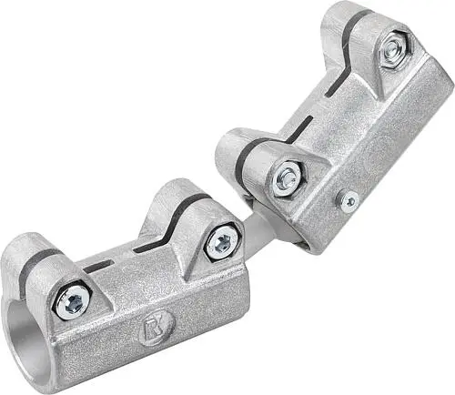 Produktfoto 1 von ROHRVERBINDER GERADE, FÜR RUNDROHRE, A=30,1, L=184, MIT DOPPELKUGELGELENK, ALUMINIUM GLEITGESCHLIFFEN, KOMP:STAHL