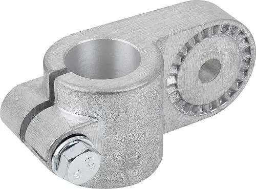 Produktfoto 1 von ROHRVERBINDER GELENKSTÜCK MIT INNENVERZAHNUNG FÜR RUNDROHRE A=40,2, ALUMINIUM, KOMP:STAHL VERZINKT