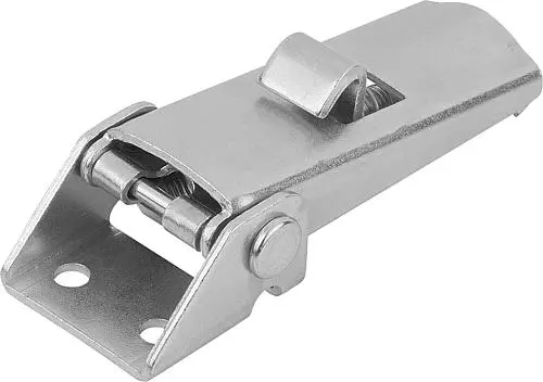 Produktfoto 1 von SPANNVERSCHLUSS MIT SPANNHAKEN EINSTELLBAR, ANSCHRAUBBOHRUNG SICHTBAR, FORM:B MIT SICHERUNG, STAHL VERZINKT