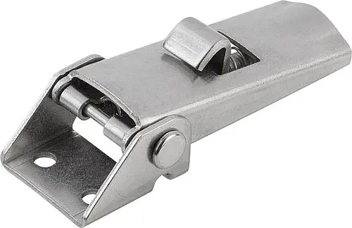 Produktfoto 1 von SPANNVERSCHLUSS MIT SPANNHAKEN EINSTELLBAR, ANSCHRAUBBOHRUNG SICHTBAR, FORM:B MIT SICHERUNG, EDELSTAHL 1.4301