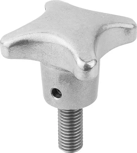 Produktfoto 1 von KREUZGRIFF DIN6335 M10X50, D1=50, H=32, FORM:L, ALUMINIUM, KOMP:EDELSTAHL