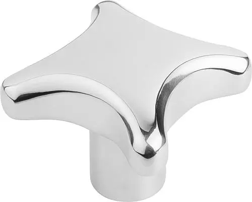 Produktfoto 1 von KREUZGRIFF DIN6335 D=M10, D1=50H=34, FORM:E, EDELSTAHL POLIERT