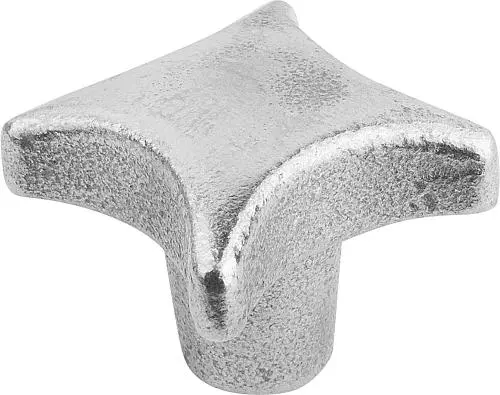 KREUZGRIFF DIN6335, FORM:A, D1=32, H=21, GRAUGUSS GLEITGESCHLIFFEN