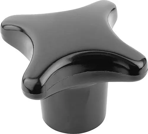 Produktfoto 1 von KREUZGRIFF ÄHNLICH DIN6335, D1=50, D=10, H=32, FORM:G, DUROPLAST SCHWARZ HOCHGLANZPOLIERT