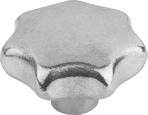 STERNGRIFF ÄHNLICH DIN6336, D=8, D1=40, H=25, FORM:C MIT SACKLOCH, ALUMINIUM GLEITGESCHLIFFEN