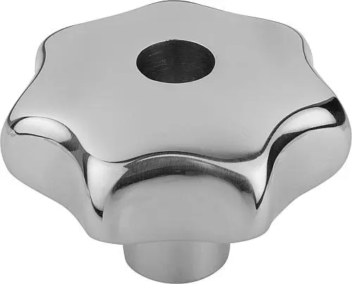 Produktfoto 1 von STERNGRIFF, FORM:D DIN6336 D=M10, D1=50, H=34, EDELSTAHL POLIERT