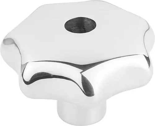 Produktfoto 1 von STERNGRIFF, FORM:B DIN6336, D1=32, H=21, D=6, EDELSTAHL POLIERT