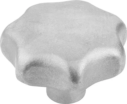 Produktfoto 1 von STERNGRIFF, FORM:C DIN6336, D1=32, H=21, D=6, EDELSTAHL GESTRAHLT