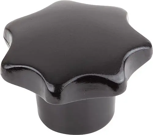 Produktfoto 1 von STERNGRIFF ÄHNLICH DIN6336 D=M04, D1=20H=13, FORM:K, DUROPLAST SCHWARZ HOCHGLANZPOLIERT, KOMP:STAHL