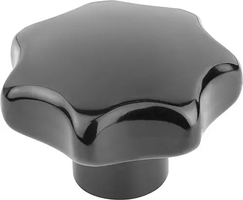 Produktfoto 1 von STERNGRIFF ÄHNLICH DIN6336 D=M05, D1=25H=16, FORM:K, DUROPLAST SCHWARZ HOCHGLANZPOLIERT, KOMP:STAHL