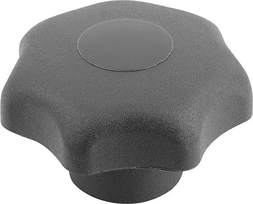 Produktfoto 1 von STERNGRIFF ANTIBAKTERIELL DIN6336 D=M08, D1=40, H=25, FORM:K, THERMOPLAST GRAU RAL7015, KOMP:EDELSTAHL