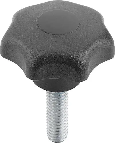 STERNGRIFF DIN6336 M08X20, D1=32, FORM:L, BIOPOLYMER SCHWARZGRAU RAL7021