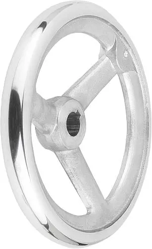 HANDRAD DIN950, D1=250 PASSBOHRUNG MIT NUT D2=26H7, B3=8, T=29,3, ALUMINIUM, OHNE GRIFF