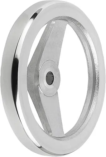 2-SPEICHENHANDRAD D1=160 PASSBOHRUNG D2=16H7, ALUMINIUM, OHNE GRIFF