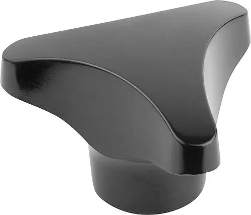 Produktfoto 1 von DREISTERNGRIFF HOHER BUND D=M10 D1=62 H=35, FORM:K DUROPLAST, SCHWARZ, KOMP:STAHL