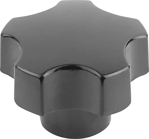 Produktfoto 1 von FÜNFSTERNGRIFF D=M08 D1=40 H=28, FORM:K DUROPLAST, KOMP:STAHL