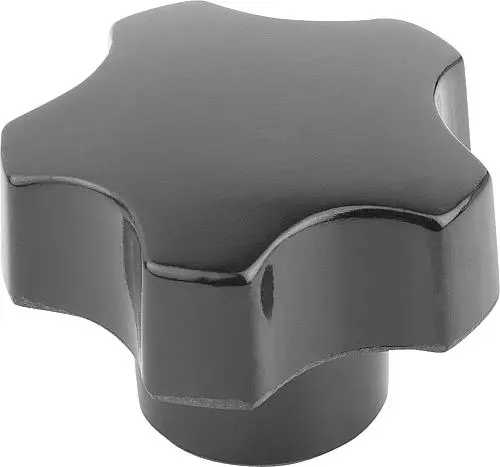 Produktfoto 1 von FÜNFSTERNGRIFF D=M05 D1=32 H=22,4, FORM:K DUROPLAST, KOMP:MESSING