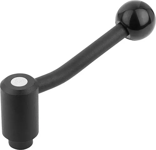 SPANNHEBEL MIT SICHERHEITSFUNKTION GR.1 M10, A=88, FORM:20° STAHL, KOMP:KUNSTSTOFF