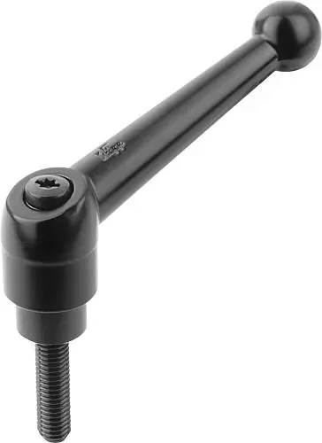 KLEMMHEBEL GR.4 M12X20 ZINK, SCHWARZ SEIDENMATT, KOMP:STAHL