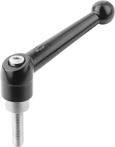 KLEMMHEBEL GR.2 M08X60 ZINK, SCHWARZ SEIDENMATT, KOMP:EDELSTAHL