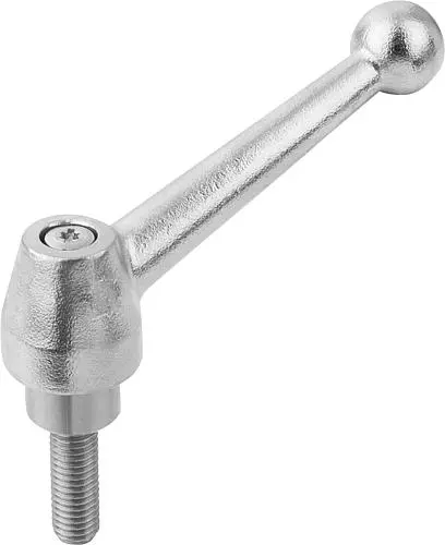 KLEMMHEBEL GR.1 M10X25 EDELSTAHL, ELEKTROLYTISCH POLIERT, KOMP:EDELSTAHL