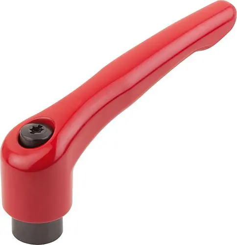 Produktfoto 1 von KLEMMHEBEL GR.1 M04, ZINK ROT RAL3003 SEIDENMATT, KOMP:STAHL BRÜNIERT