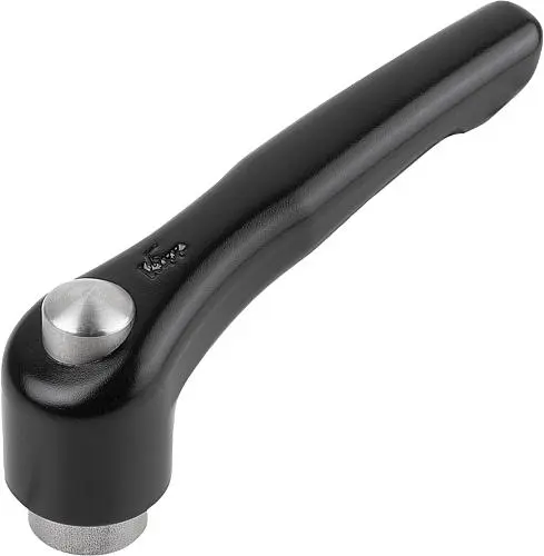 Produktfoto 1 von KLEMMHEBEL MIT SCHUTZKAPPE GR.2 M08, ZINK SCHWARZ RAL9005 SEIDENMATT, KOMP:EDELSTAHL BLANK