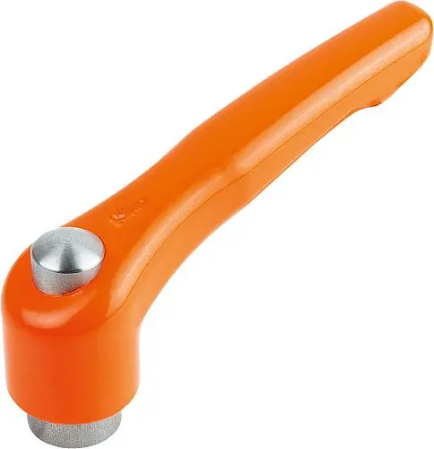 Produktfoto 1 von KLEMMHEBEL MIT SCHUTZKAPPE GR.2 M06, ZINK ORANGE RAL2004 KUNSTSTOFFBESCHICHTET, KOMP:EDELSTAHL