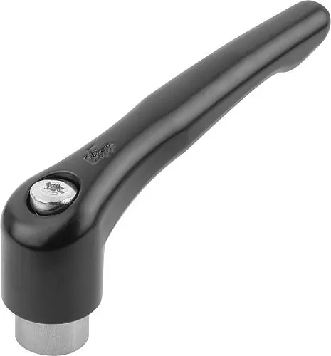 Produktfoto 1 von KLEMMHEBEL GR.0 M04, ZINK SCHWARZ RAL9005 SEIDENMATT, KOMP:EDELSTAHL BLANK