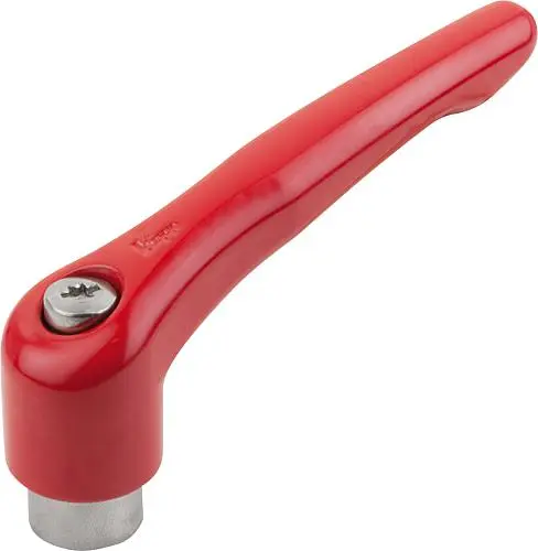 Produktfoto 1 von KLEMMHEBEL GR.1 M05, ZINK ROT RAL3003 KUNSTSTOFFBESCHICHTET, KOMP:EDELSTAHL BLANK