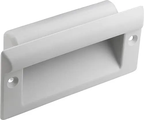 Produktfoto 1 von SCHALENGRIFF, L1=100, L=67, H=61, ANSCHRAUBBAR THERMOPLAST, GRAU RAL7035