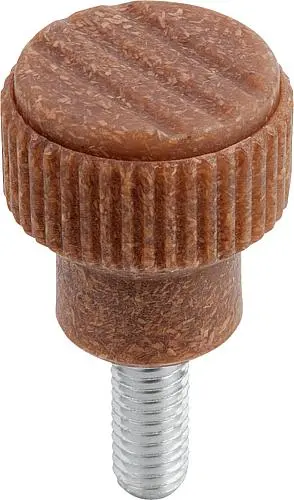 RÄNDELKNOPF GR.1 D=M05X10, D1=21, H=22, BIOPOLYMER BUCHE NATUR