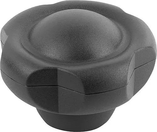 Produktfoto 1 von FÜNFSTERNGRIFF ANTIBAKTERIELL D=M10 D1=63 H=44, FORM:K THERMOPLAST, GRAU RAL7015