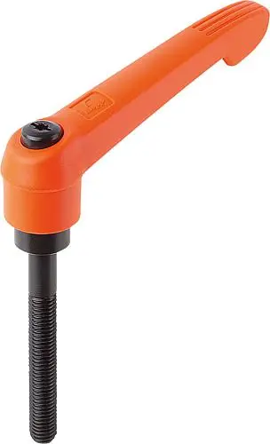 Produktfoto 1 von KLEMMHEBEL GR.4 M12X60, KUNSTSTOFF ORANGE RAL2004, KOMP:STAHL
