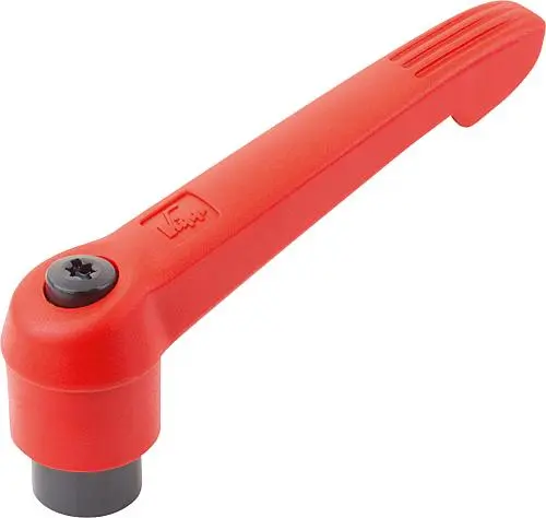 Produktfoto 1 von KLEMMHEBEL GR.4, M10, KUNSTSTOFF ROT RAL3020, KOMP:STAHL