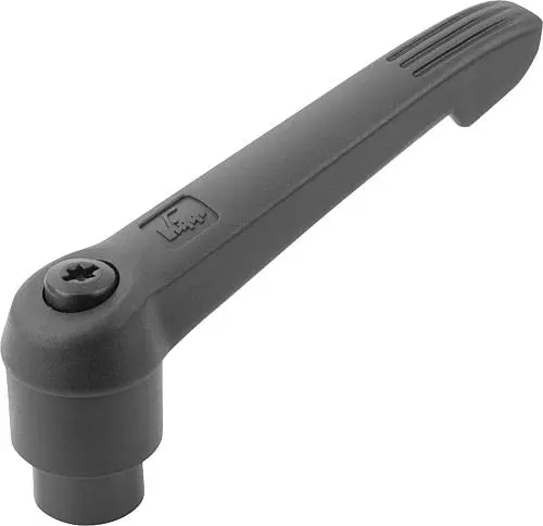 Produktfoto 1 von KLEMMHEBEL GR.4, M10, KUNSTSTOFF SCHWARZGRAU RAL7021, KOMP:STAHL