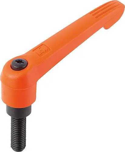 Produktfoto 1 von KLEMMHEBEL GR.2 M06X45, KUNSTSTOFF ORANGE RAL2004, KOMP:STAHL