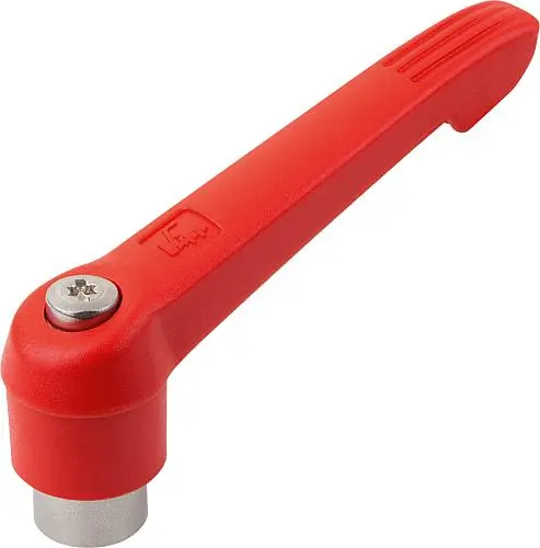 Produktfoto 1 von KLEMMHEBEL GR.4 M10, KUNSTSTOFF ROT RAL3020, KOMP:EDELSTAHL